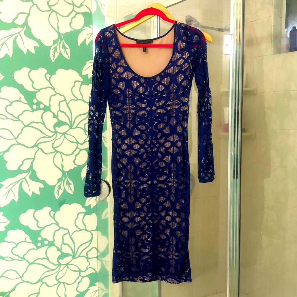 BCBG royal blue lace dress